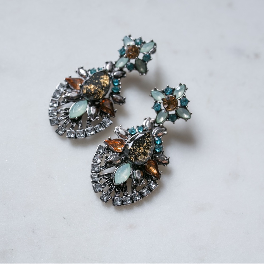 Colorful statement earrings